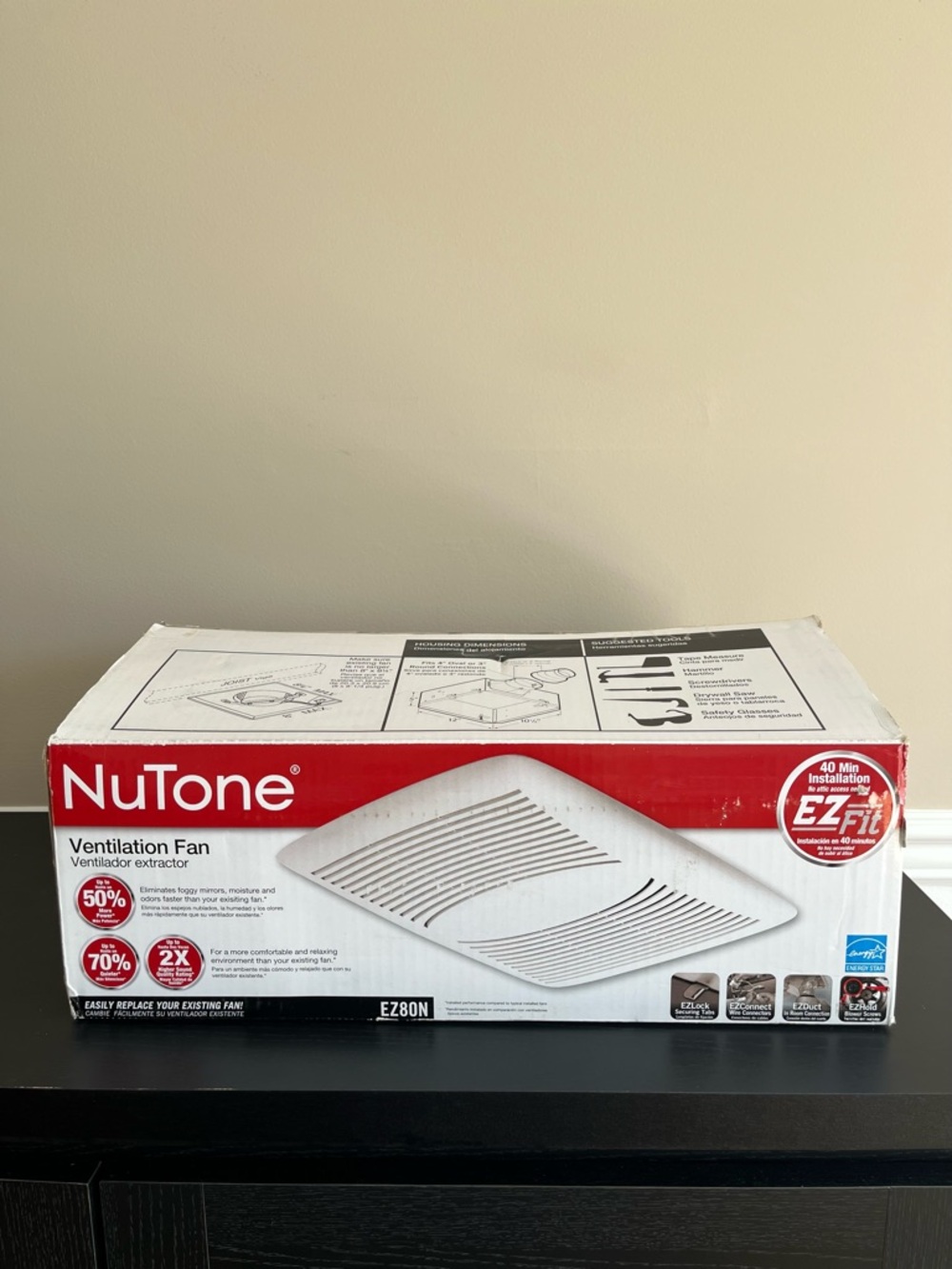 Broan NuTone Ventilator Fan EZ80N - No Grille Assembly